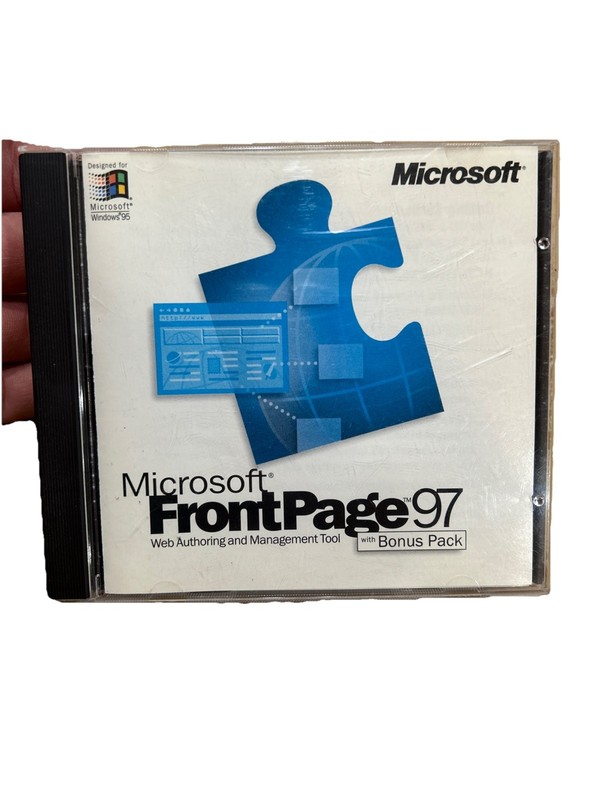 MICROSOFT FRONT PAGE 97 BONUS PACK Web Design Building 94320 W/ CD Product Key