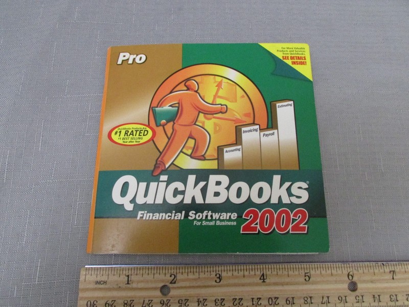 2002 QuickBooks Pro for Small Business Intuit Software with Registration Number