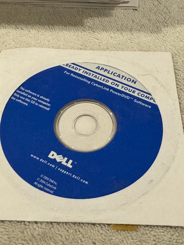 Dell Application for Reinstalling CyberLink PowerDVD Software – CD ONLY NEW SEAL