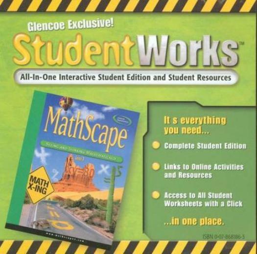 Glencoe MathScape Seeing Thinking Mathematically StudentWorks Course 3 PC MAC CD