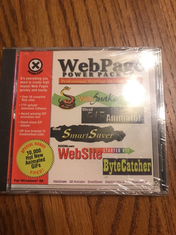 Web page power pack CD rom, web page building toolkit