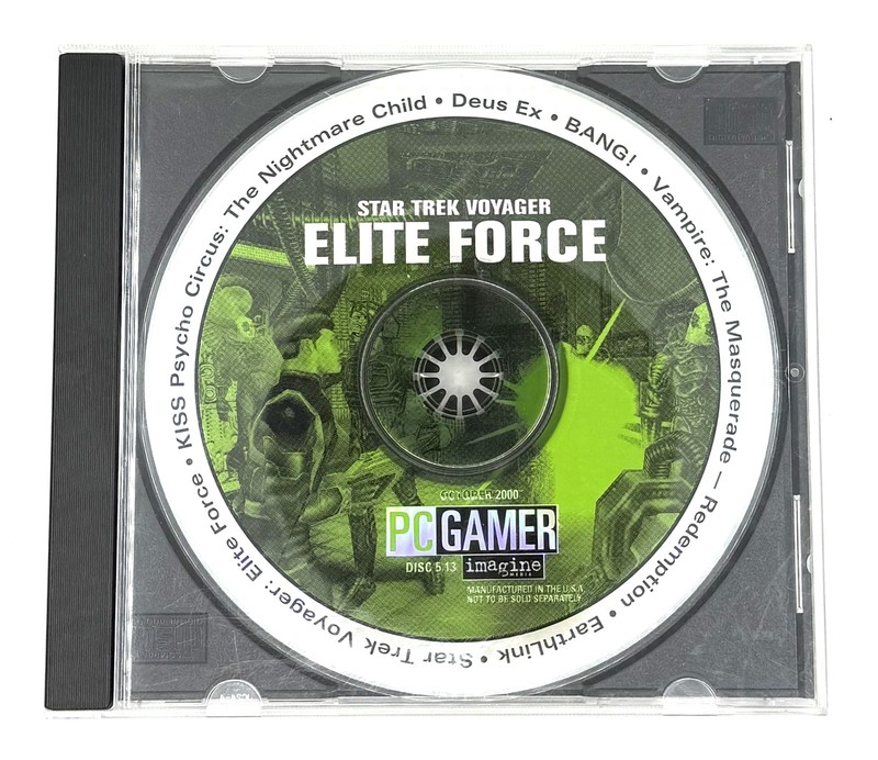 Vintage Star Trek Voyager Elite Force PC Game Demo Disc October 2000 PC Gamer