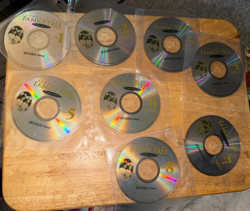 Generations Family Tree Deluxe Ed. by Sierra Home (all 8 discs)