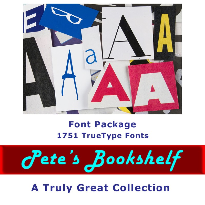 Font Package – 1751 TrueType Fonts – CD – Great Fonts!!