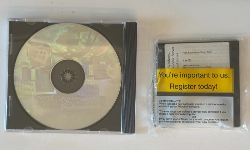 Microsoft Windows 2000 Professional Commemorative Edition OPEN BOX FLOPPY SEALED gallery