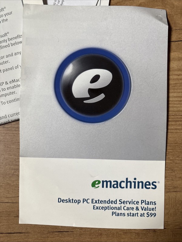EMACHINES - T2885 PC RESTORE / BACKUP 3-DISC CD-ROM SET, SOFTWARE With Paperwork gallery