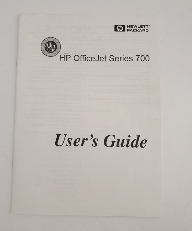 HP OfficeJet 700 Series Users Guide Setup Guide CD More WINDOWS 95 And 98 NT gallery