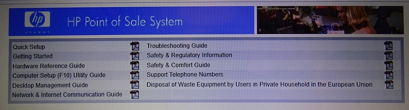 HP Point Of Sale System rp5000 Setup Documentation Driver CD Disc gallery