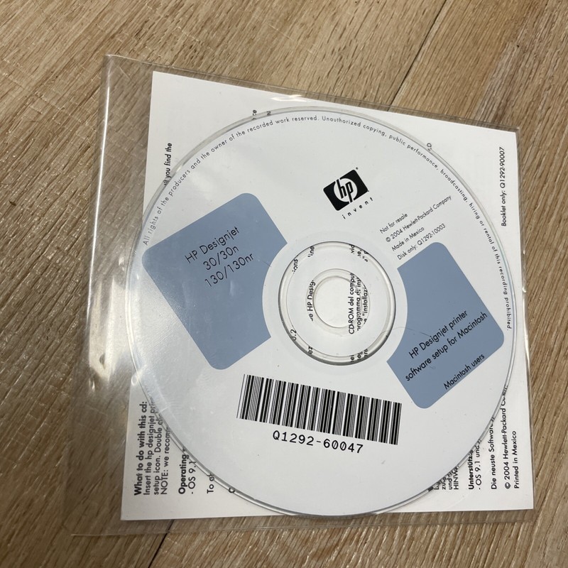 Hp Invent 30/30n 130/130n 2004 Cd Software
