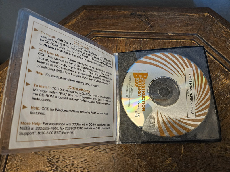 CCB Construction Criteria Base #35 First Qtr 1996 Six CD Set gallery