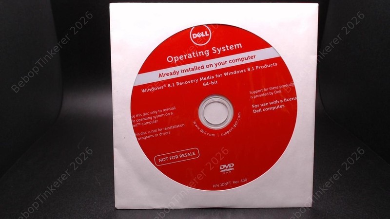 Microsoft Windows 8.1 OS Recovery Media 64-Bit Dell OEM Disc NEW/UNUSED DVD