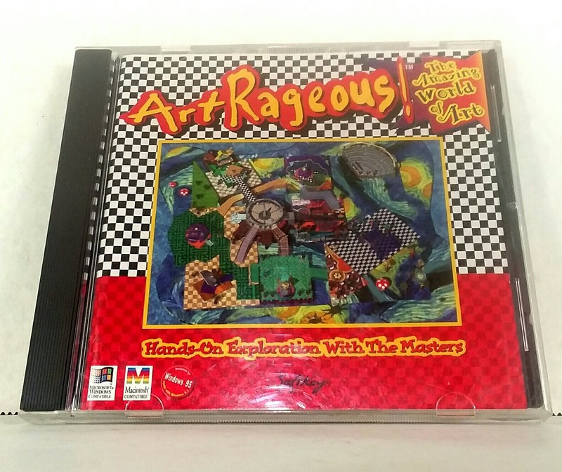 SoftKey ArtRageous! The Amazing World of Art (CD, 1995) Windows/Mac Compatible
