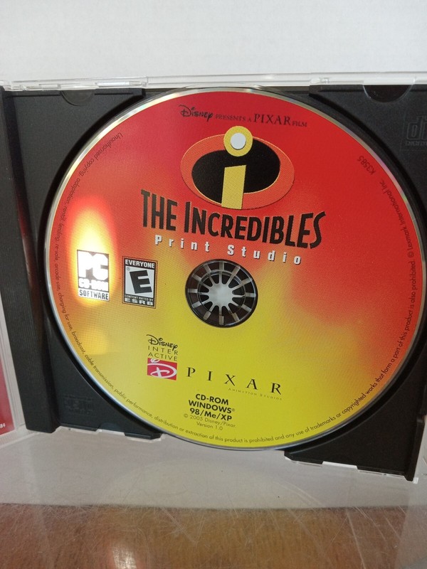 The Incredibles PC-CD Rom Print Studio Disney Pixar Sealed Software Rated E gallery
