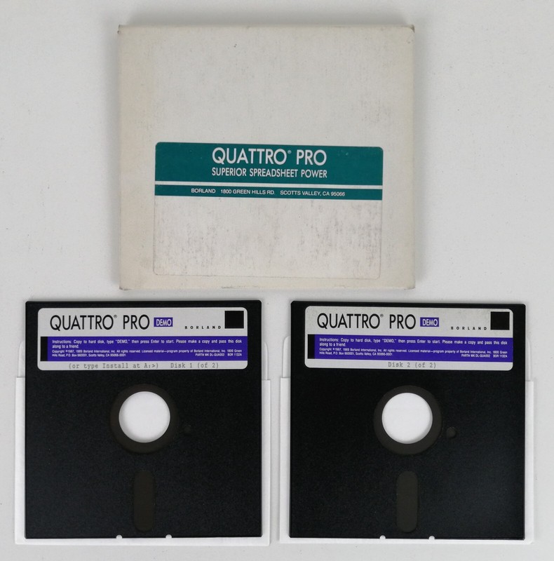 Quattro Pro Demo – Borland – 2 Dischetti – 1989 – Software
