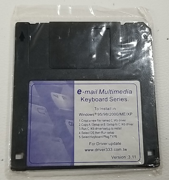 Small 3.5" Floppy Disc E-mail Multimedia Keyboard Series Driver Install Windows