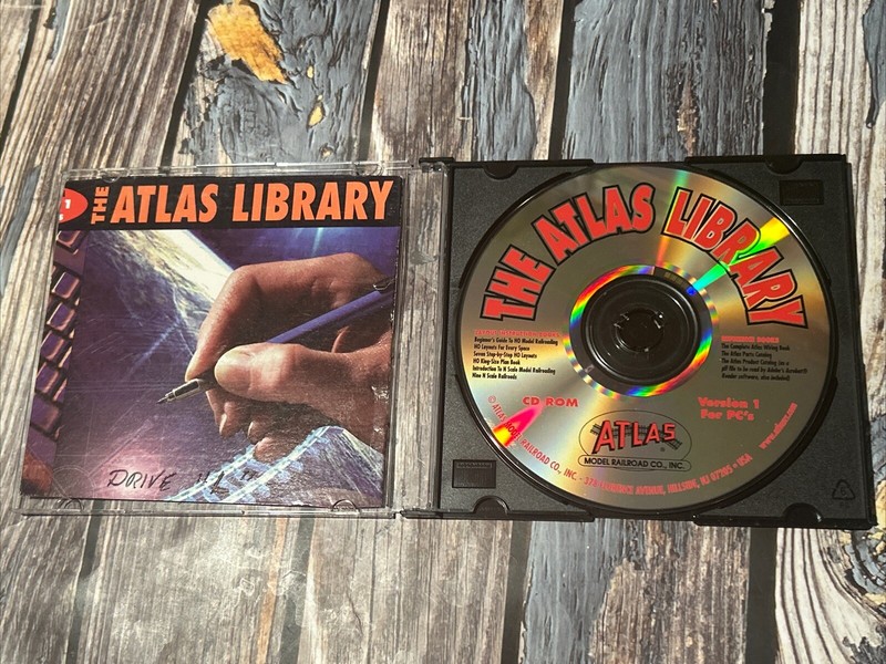 The Atlas Library Model Railroad Company Rare Vintage CD PC Software Windows 3.1