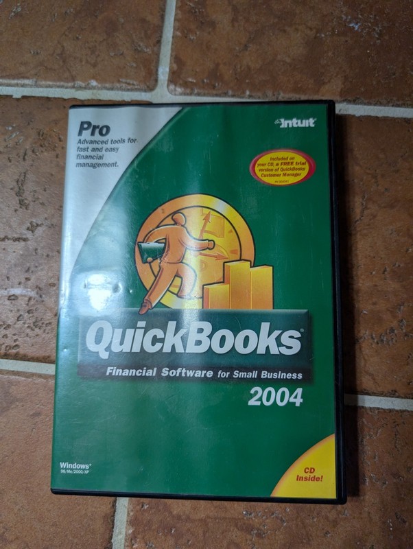 Intuit QuickBooks Pro 2004 with License for Windows 98/ME/2000/XP Used