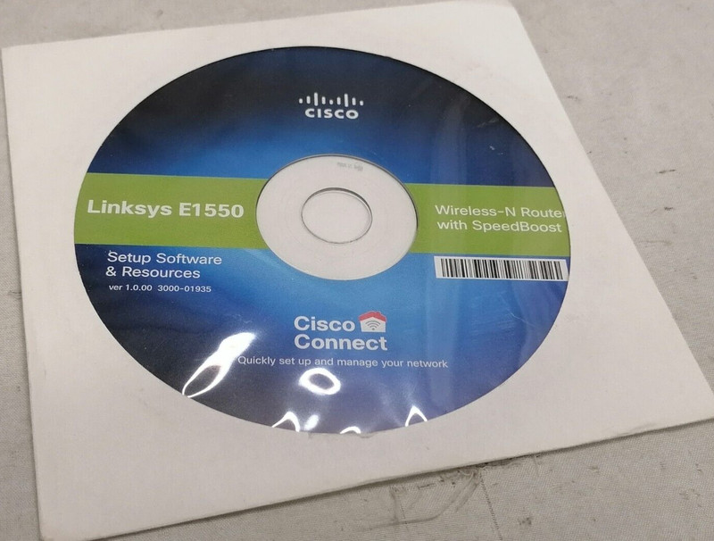 Cisco Linksys E1550 Wireless-N Router Setup Software & Resources Disc