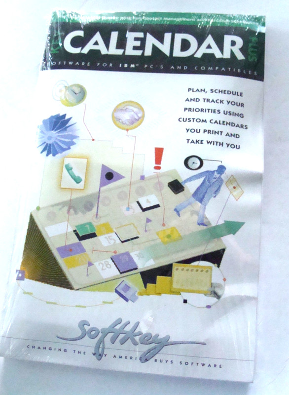 NEW SEALED (SoftKey) Software Key Calendar Plus IBM PC