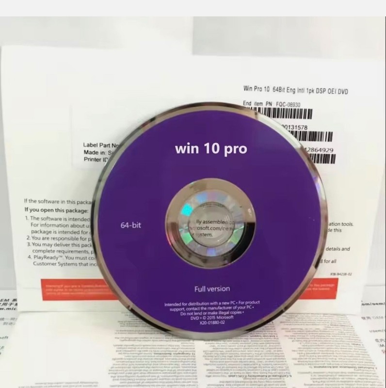 Microsoft Windows 10 Pro 64Bit DVD Factory New Sealed Lifetime license Key gallery