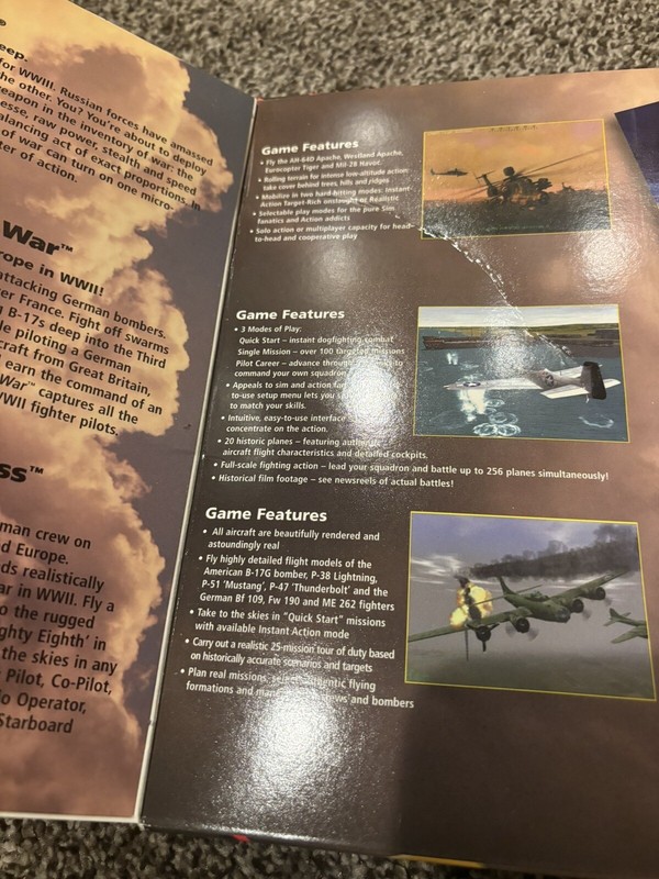 Infogrames Games Of Flight PC-Win 3 CD Game Pack Sealed Flight Sim B-17 Gunship gallery