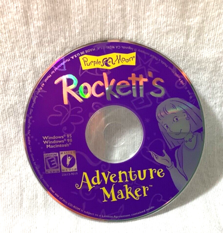 Purple Moon “Rocket’s” Adventure Maker Rated E Windows 95/98 Macintosh Art Suite