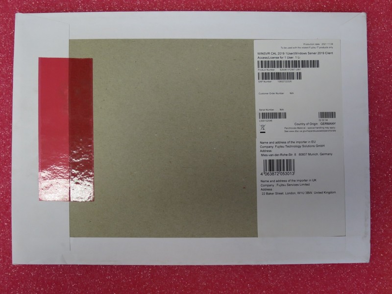 New Fujitsu Windows Server 2019 WINSRV CAL License 1 User S26361-F2567-L661 gallery