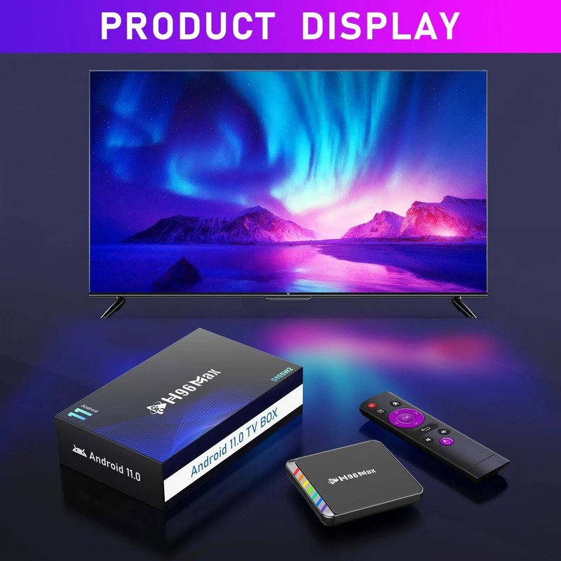 Smart TV Box Android 11 S905W2 4GB 32GB 64GB AV1 Quad Core WIFI6 4K H96 Max W2 gallery