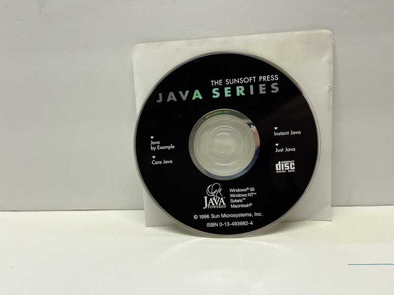 The Sunsoft Press JAVA Series – Java By Example , Core Java, Instant Java, Just