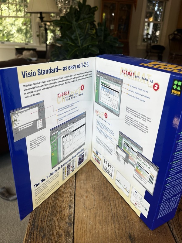 NEW Visio Standard 5.0 Retail Software Windows 95 NT 4.0 Charts 1997 Sealed gallery