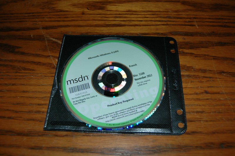 Microsoft MSDN Windows 8 (x64) November 2012 Disc 5100 French