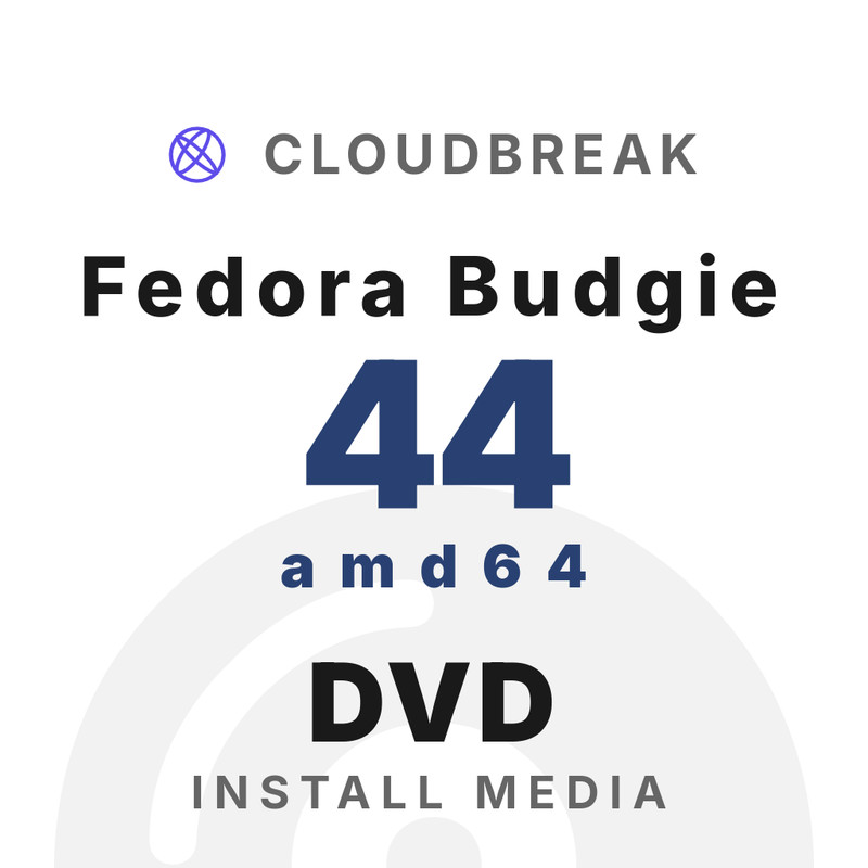 Fedora Budgie 44 amd64 Bootable/Live Install DVD NEW