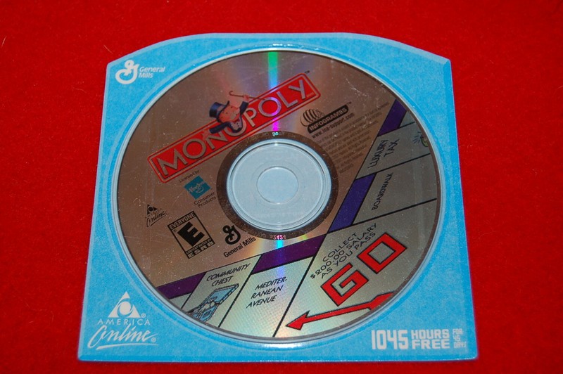 RARE VTG Game CD -“MONOPOLY” AOL (CD, Infogrames, sealed)