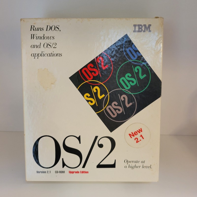 IBM OS/2 Version 2.1 On 3.5″ Disks Upgrade Edition NEW 2.11 Big Box VINTAGE