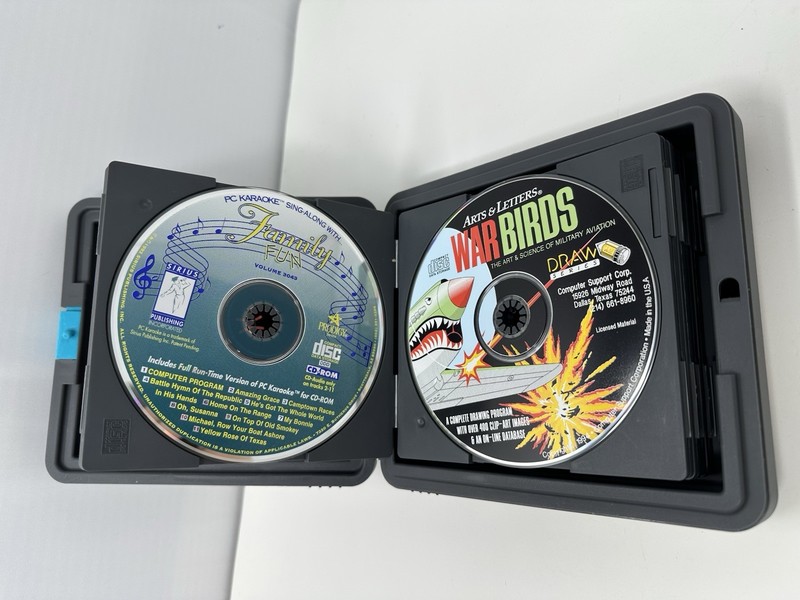 Microsoft Jumpstart, War Birds, Battle Chess LOT Of 12 Games/Software + CASE VTG gallery