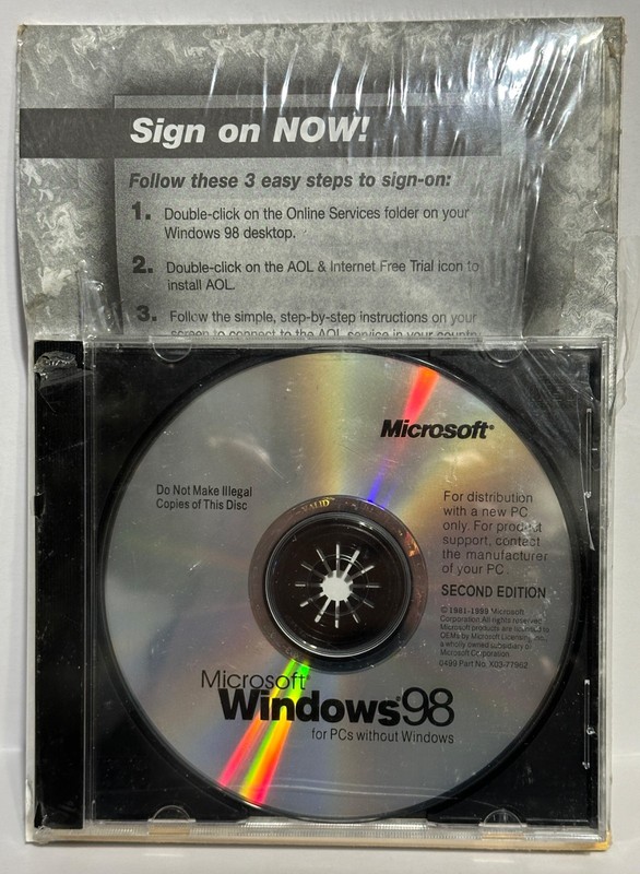 New Sealed Windows 98 Second Edition OEM CD And Book gallery