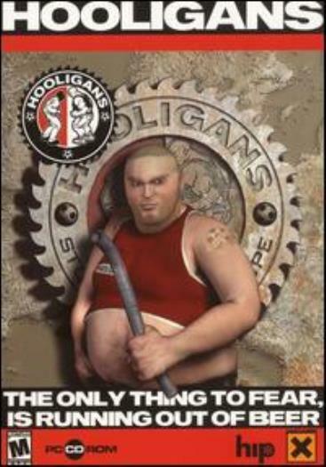 Hooligans: Storm Over Europe PC CD drunk soccer rioters violence alcohol game!