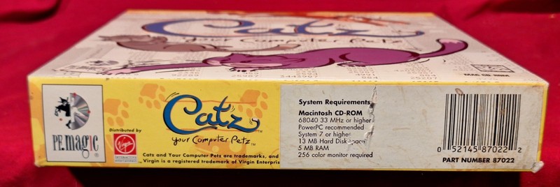 Catz Virtual Petz Game Vtg 1997 Windows 95 Rare Big Box PC CD-ROM CIB gallery