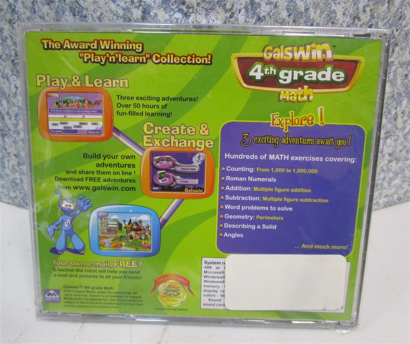 Software PC Galswin 4th Grade Math Ages 9-10 NEW SEALED Jewel gallery