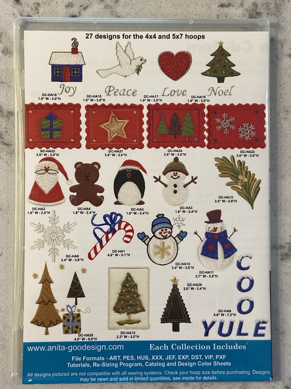 ANITA GOODESIGN CHRISTMAS ASSORTMENT BONUS COLLECTION 27 DESIGNS CD gallery