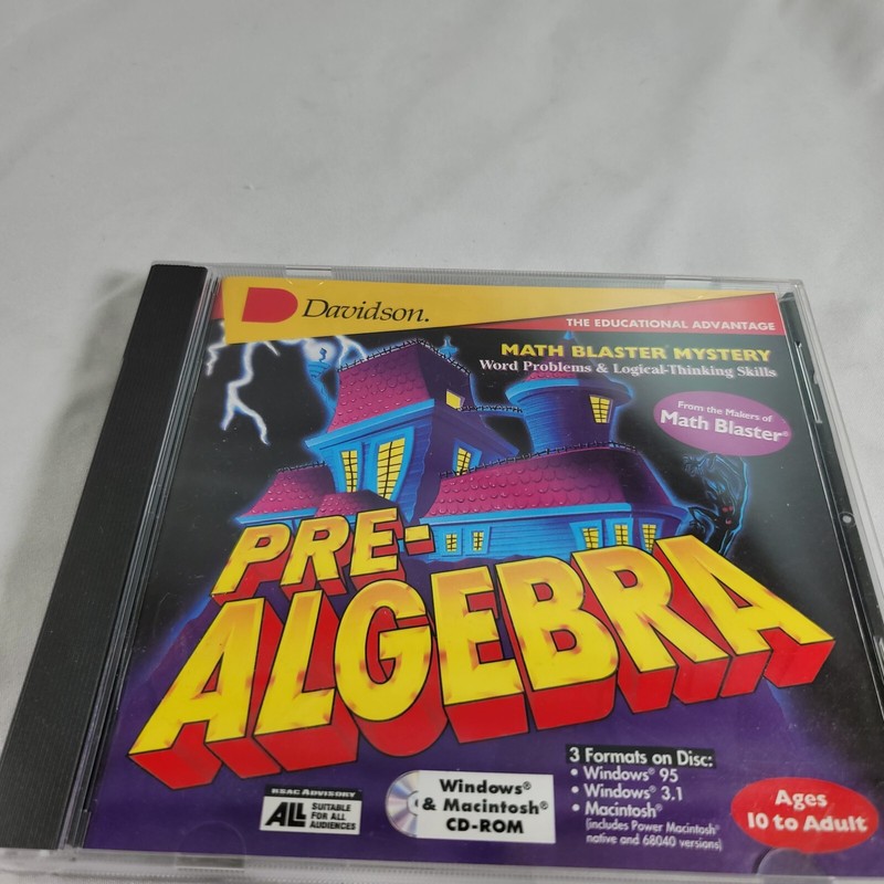 Pre- Algebra Word Problems and Logical Thinking Skills by Davidson CD-ROM 1994 gallery