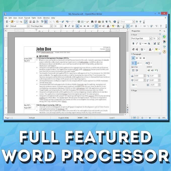 OpenOffice Suite Pro Software Windows Word Processing Home Student Business DVD gallery