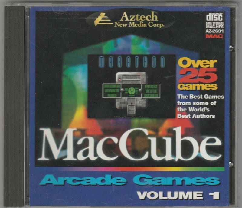 MacCube Arcade Games Volume 1 by Aztech New Media Corp for MAC 1995 ~ CD-ROM