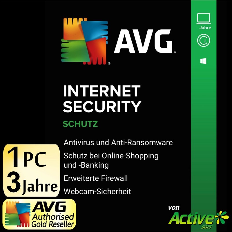 AVG Internet Security 1 PC 3 Years 2026 Full Version DE Antivirus NEW 2027