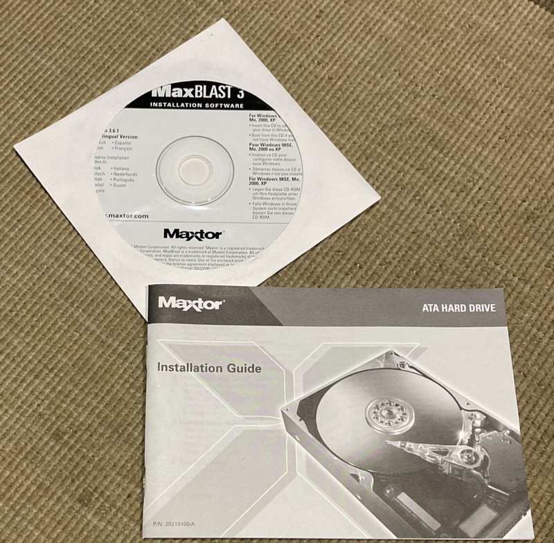 MaxBlast 3 MAXTOR Windows 98/Me/2000/XP Software Max Blast PC Computer Software