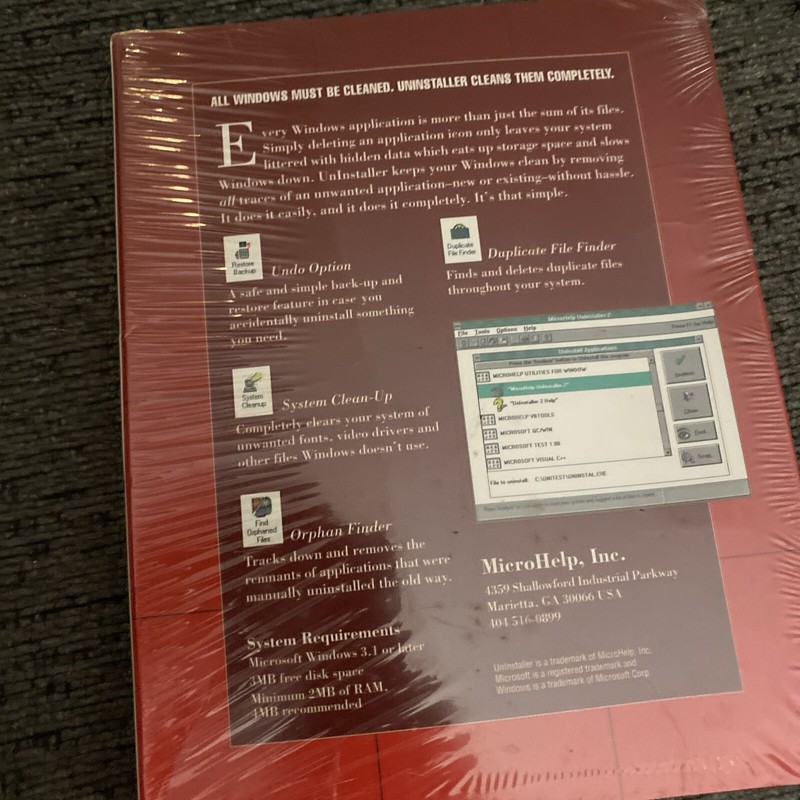 MicroHelp Uninstaller Versión 2.0 PC. - Sealed gallery