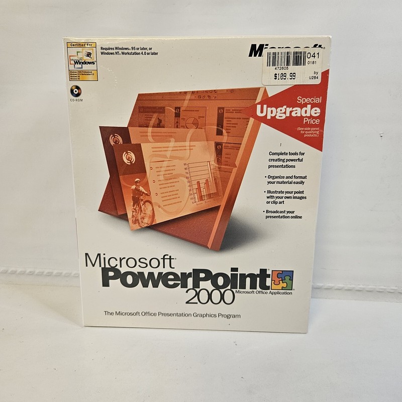 Microsoft PowerPoint 2000 Upgrade - Presentation Graphics Program NEW & Sealed gallery