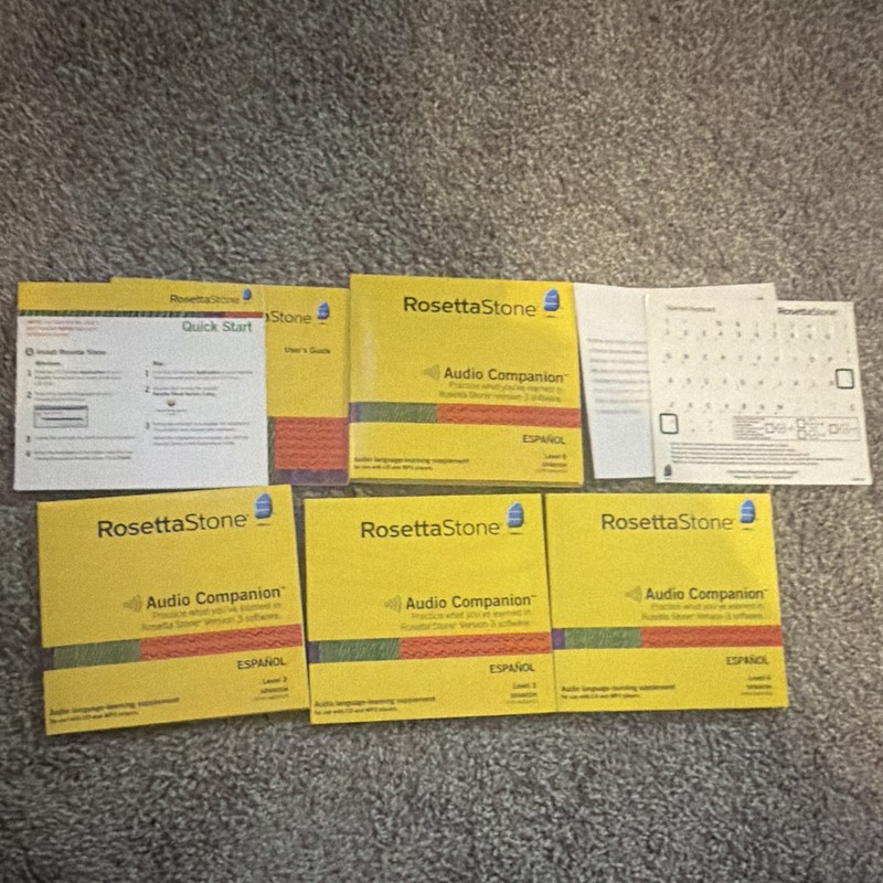Rosetta Stone Spanish Language Course Audio Companion CDs w/ Quick Start Guide