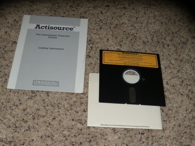 Actisource Commodore 64 program on 5.25″ disk with instructions – tested