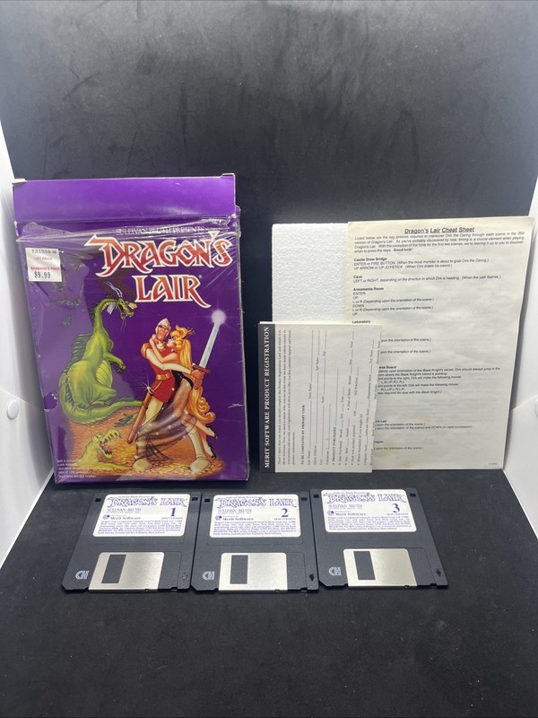 Vintage 1989 Sullivan Bluth Presents Dragon’s Lair IBM 3.5 Disks gallery